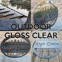 Thumbnail for Scenic Alpine Round Sign - Custom Metal Sign, Personalized, Est. Sign, Wedding Gift