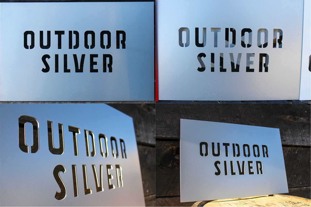 Custom Hanging Metal Outdoor Sign - Yard, Grove, Orchard, Garden, Copse, Plantation - Tree Line, Apple Tree, Dogwood, Oak, Pine