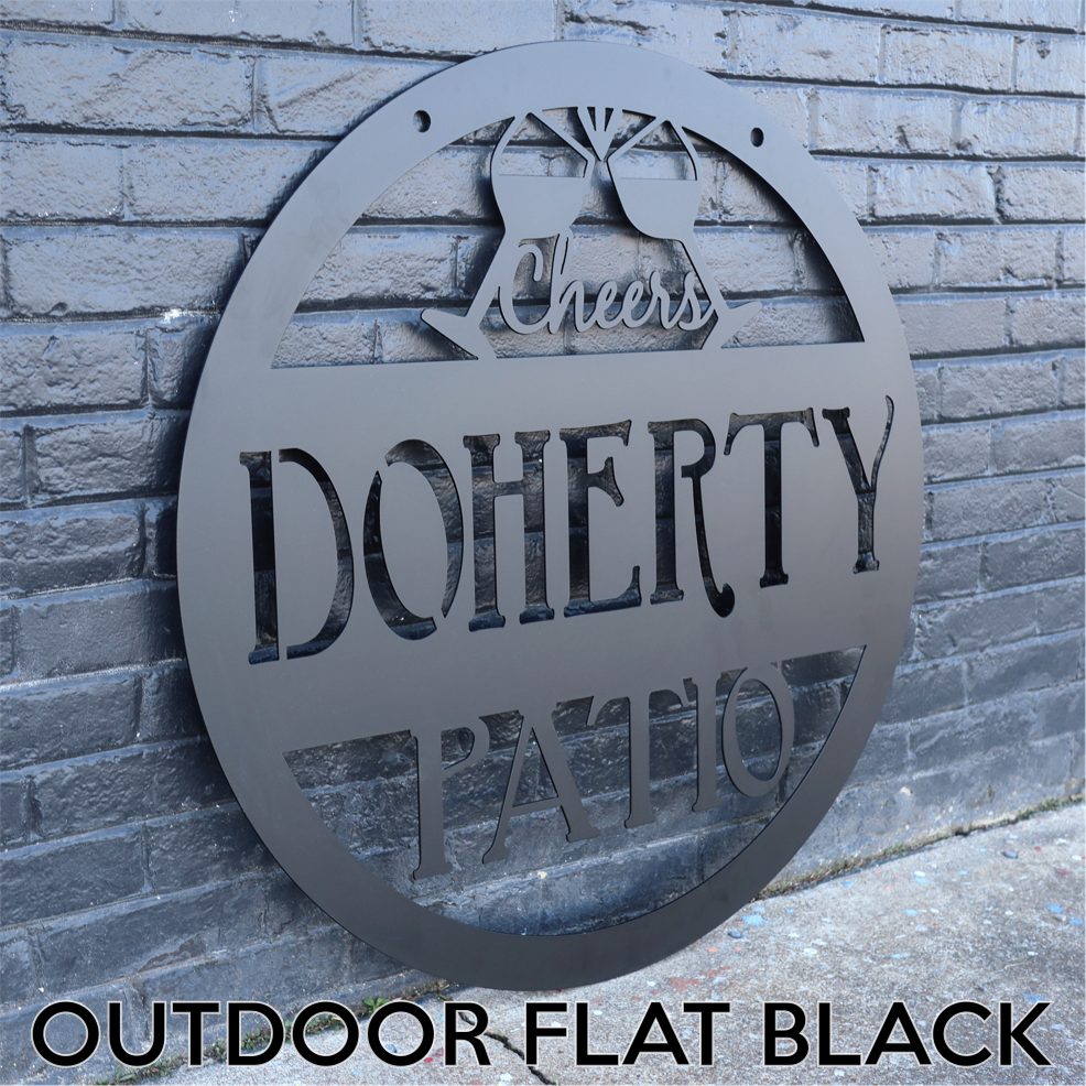 Personalized Hanging Metal Porch Signs - Home Bar Signs - Wedding Gift