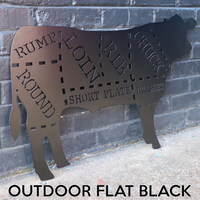 Thumbnail for Beef Cuts Sign - Kitchen, Butcher Shop, Cow Metal Sign, Beef Art, Beef Decor