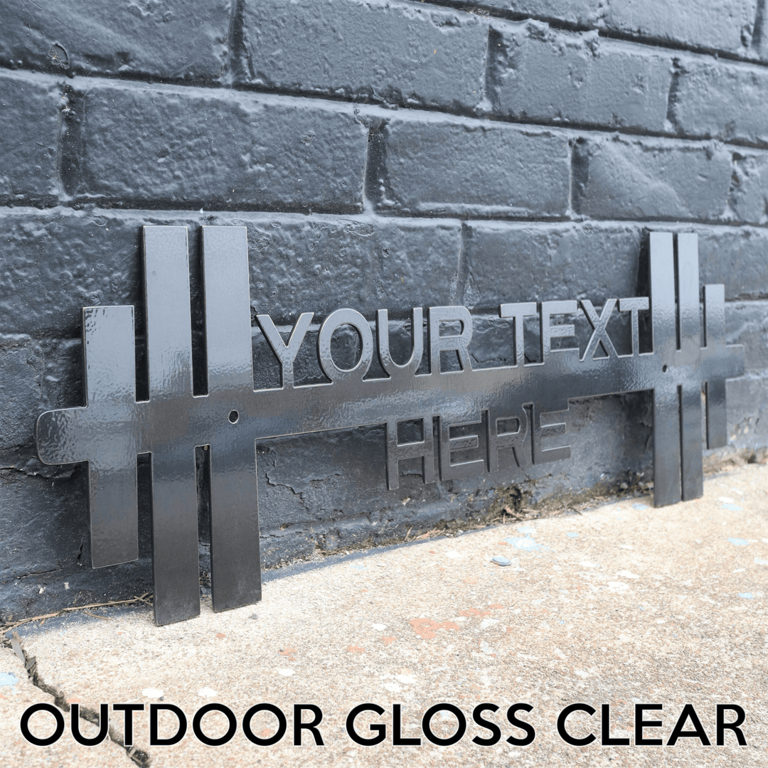 Personalized Barbell Gym Signs