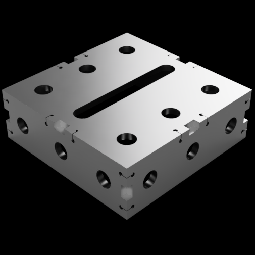slotted Maker Block - 6"x6"x2" - UMT/GMT Attachment