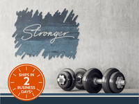 Thumbnail for Stronger Motivational Quote - Metal Gym Decor - Home Gym Motivational Quotes