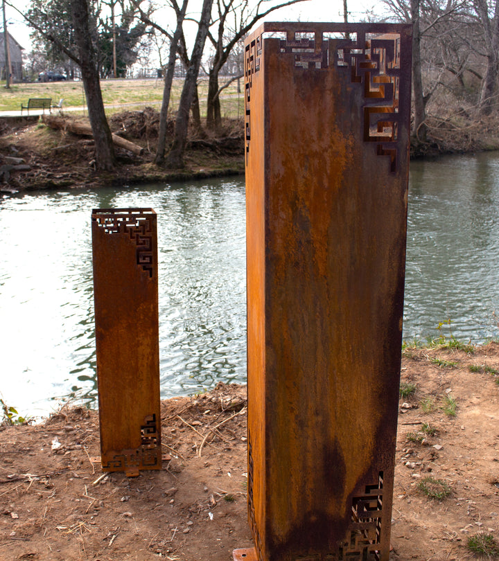 Asian Garden Columns - Zen Garden - Garden Decor - Garden Statue - Well Cover - Landscape Light Cover