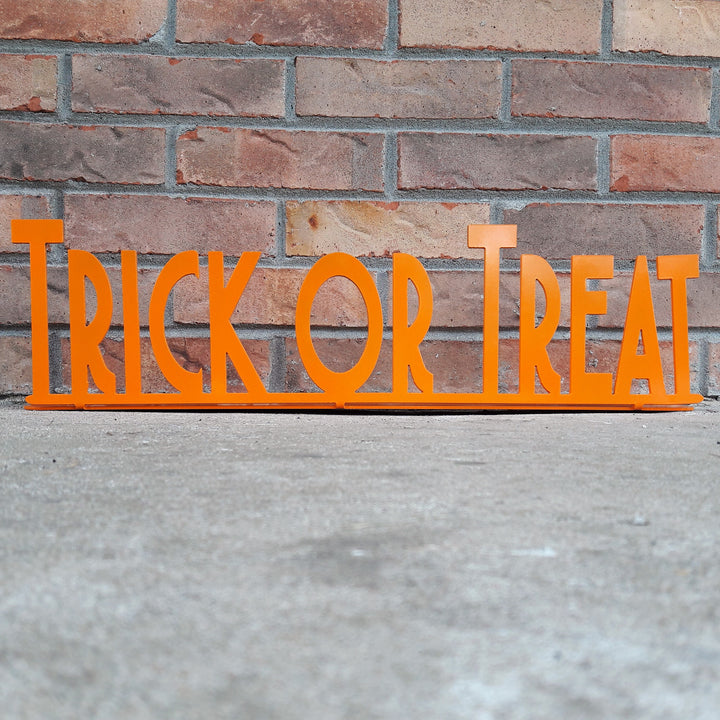 Personalized Trick Or Treat Metal Sign - Halloween Decorations - Spooky Season - Fall Decor