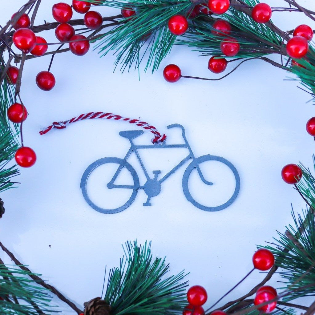 Bicycle Christmas Ornament - Holiday Stocking Stuffer Gift - Tree Home Decor