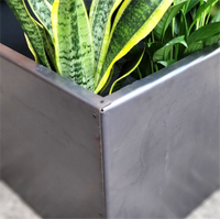 Thumbnail for Wholesale Metal Trough Planter - Giant Rectangular Planter - Perennial Planter Pot - Raw Steel With Natural Rusty Patina - Minimalist