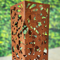 Thumbnail for Floral Lace Garden Column - Garden Decor - Garden Statue - Well Cover - Landscape Light Cover