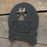 Thumbnail for Personalized Dog Memorial Garden Stake - Metal Gardening Decor - Dedication Memorial Yard Art Marker - Free Shipping