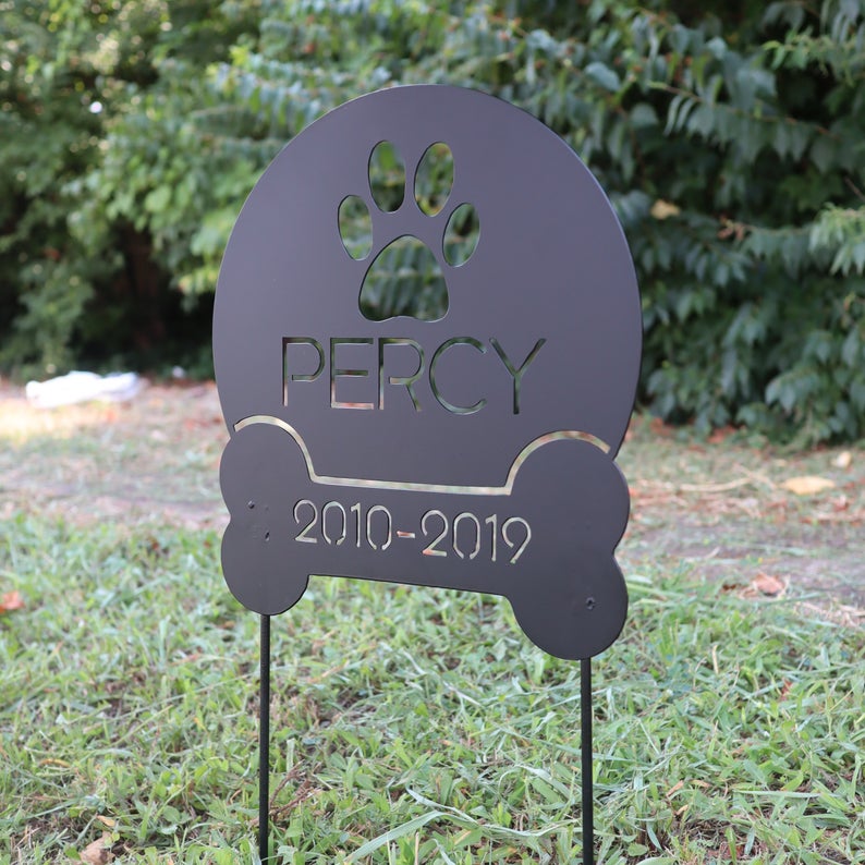 Personalized Dog Memorial Garden Stakes