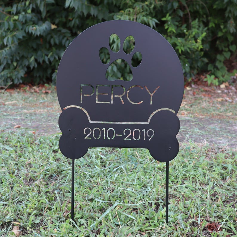 Personalized Dog Memorial Garden Stakes