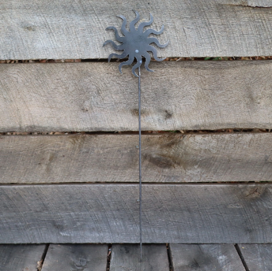 Metal Sun Garden Stake - Garden Stakes