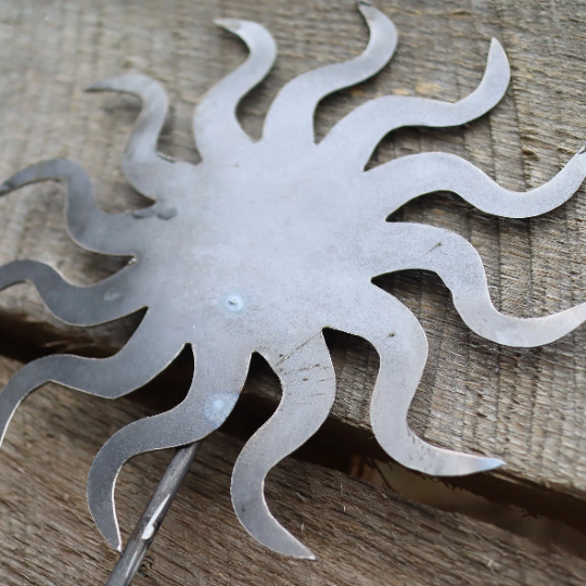 Metal Sun Garden Stake - Garden Stakes