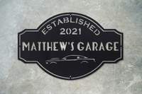 Thumbnail for Custom Metal Garage Sign - Personalized Car Shop Decor - Rustic Wall Art - Man Cave -  Car Detailing - Work Shop - Free Shipping - Andy's Garage