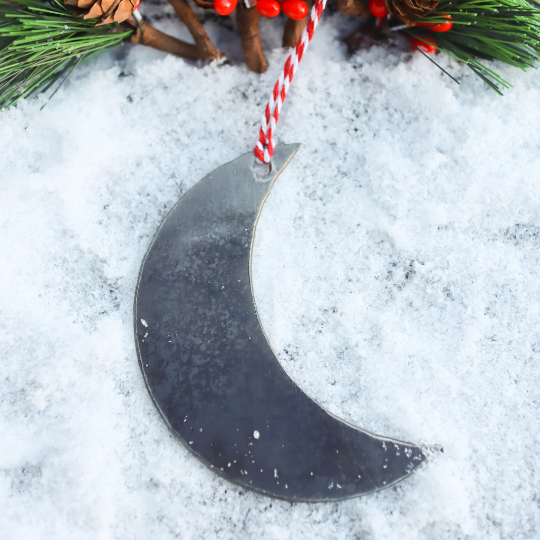 Crescent Moon Christmas Ornament - Celestial Stocking Stuffer Gift - Tree Home Decor