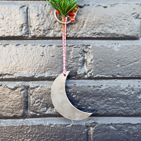 Crescent Moon Christmas Ornament - Celestial Stocking Stuffer Gift - Tree Home Decor