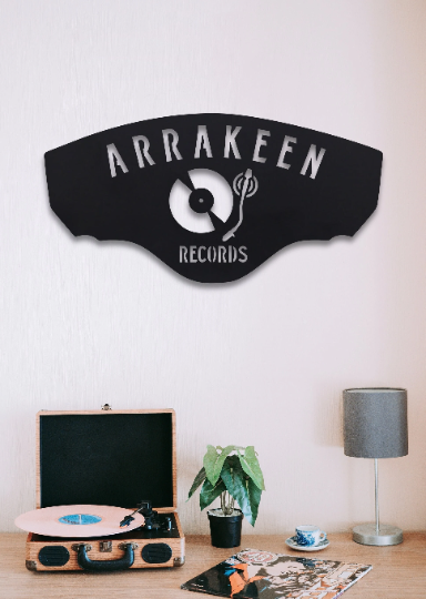 Personalized Music Studio Sign - Retro, On Air, Recording, Speaker, Vinyl, Record, Turntable, Label, Independent, DIY