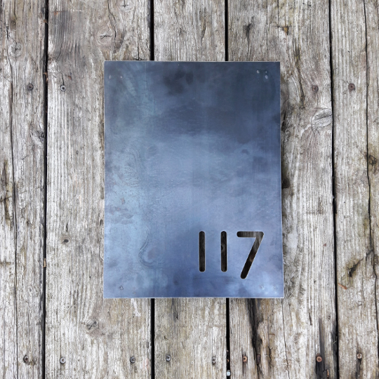 Modern Metal House Number Sign - Minimalist Address Plaque