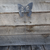 Thumbnail for Metal Butterfly Garden Stake - Steel Gardening Decor - Yard Art Marker - Spring and Summer Decor - Butterfly Art