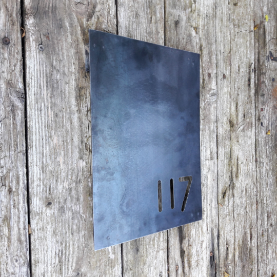 Modern Metal House Number Sign - Minimalist Address Plaque