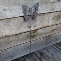 Thumbnail for Metal Butterfly Garden Stake - Steel Gardening Decor - Yard Art Marker - Spring and Summer Decor - Butterfly Art