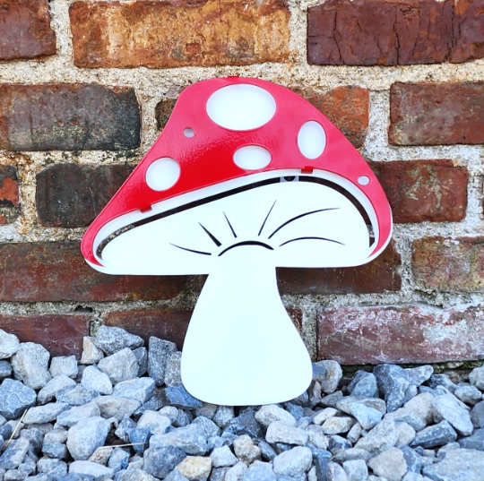 Mushroom 3D Metal Sign - Mushroom Art - Enchanted Forest Art - Custom Metal Sign