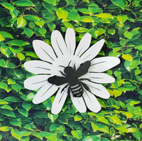 Thumbnail for Bee on Flower Layered Metal Sign - Daisy Flower - Custom Metal Sign