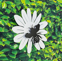 Thumbnail for Bee on Flower Layered Metal Sign - Daisy Flower - Custom Metal Sign