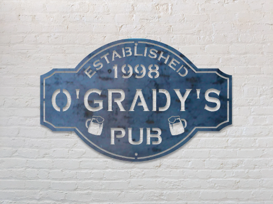 Vintage Metal Bar Signs