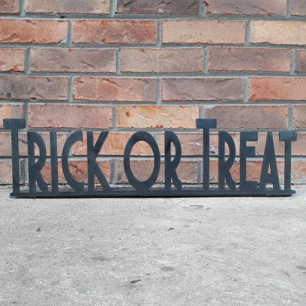 Personalized Trick Or Treat Metal Sign - Halloween Decorations - Spooky Season - Fall Decor