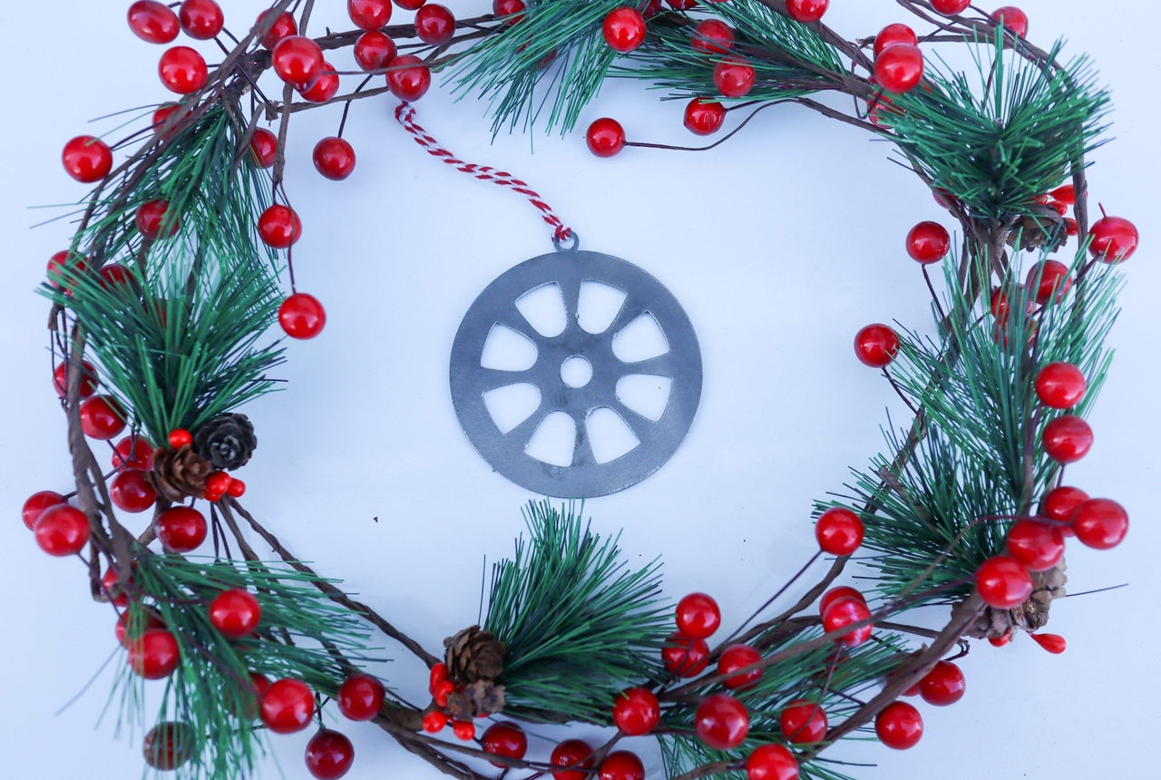 Motorcycle Wheel Christmas Ornament - Holiday Stocking Stuffer Gift - Tree Home Decor