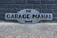 Thumbnail for Garage Mahal Metal Sign with Wrench - Workshop Sign - Man Cave Wall Art - Vintage Decor