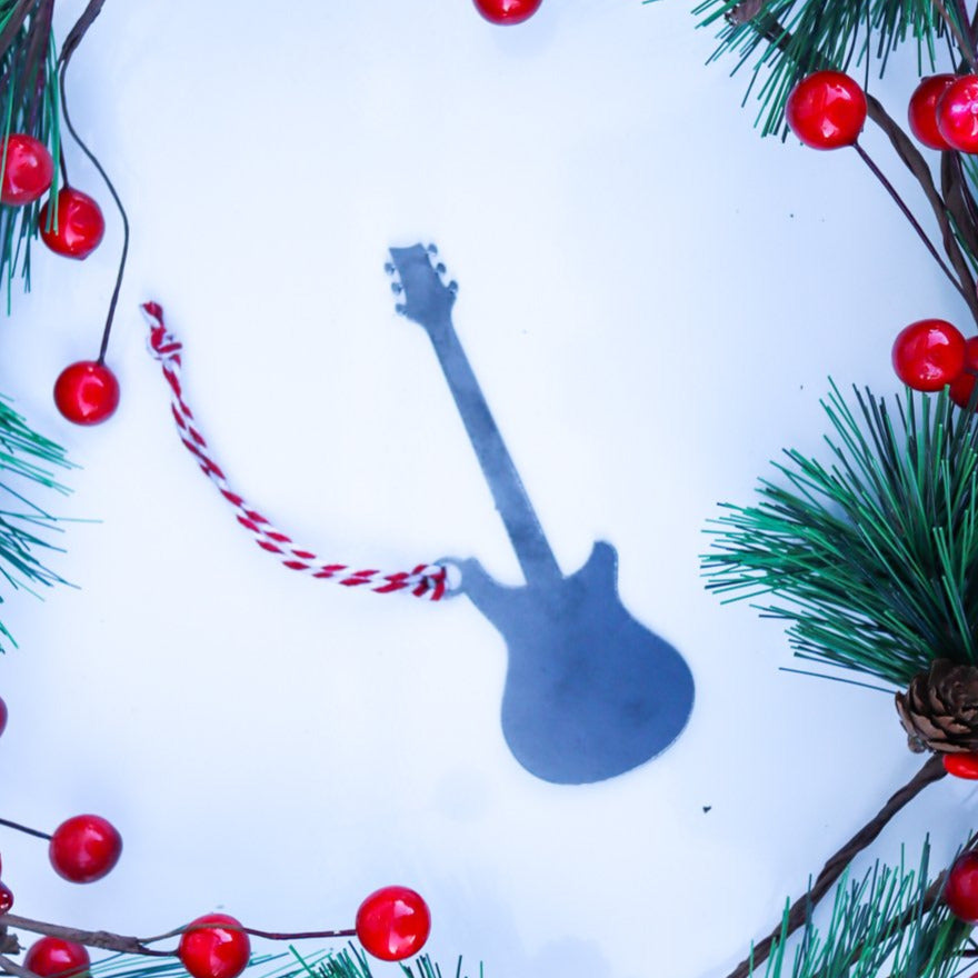 Electric Guitar Christmas Ornament - Holiday Stocking Stuffer Gift - Tree Home Decor