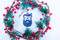 Thumbnail for Hipster Santa Christmas Ornament - Holiday Stocking Stuffer Gift - Tree Home Decor