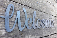 Thumbnail for Metal Welcome Sign - Front Door Porch Decor - Wedding Wall Art - Entryway Leaner Decor