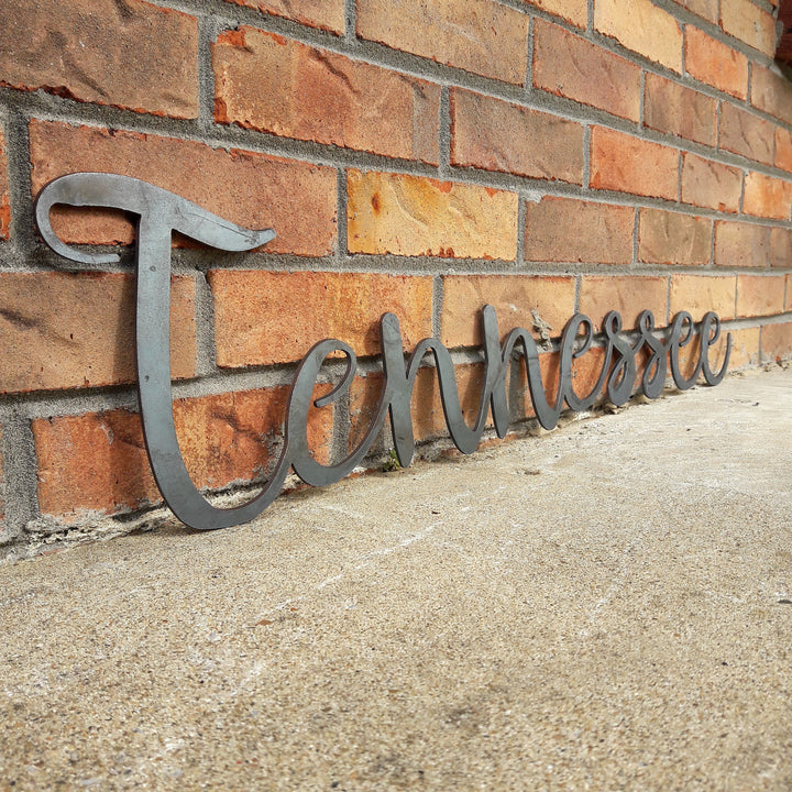Tennessee Sign Metal - Cursive Word Wall Decor