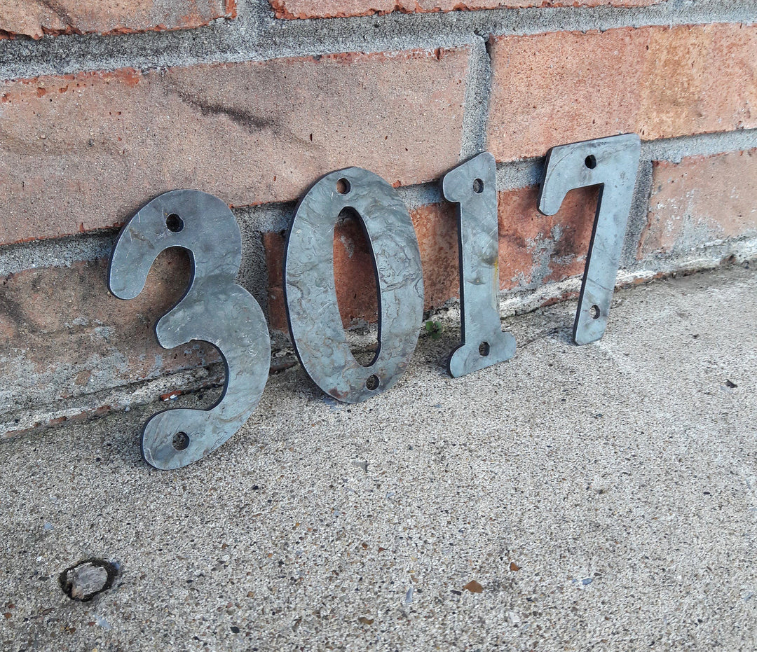 Steel Address Numbers Custom Metal House Numbers (0–9) – Outdoor Steel Address Numbers ...