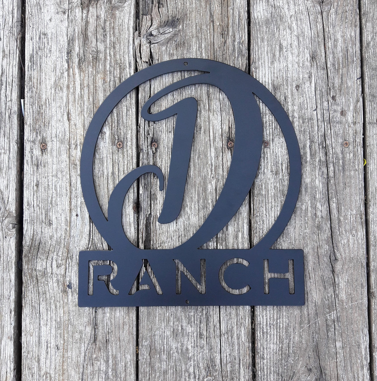 Monogram Ranch or Farm Sign -Custom Metal Sign – Maker Table