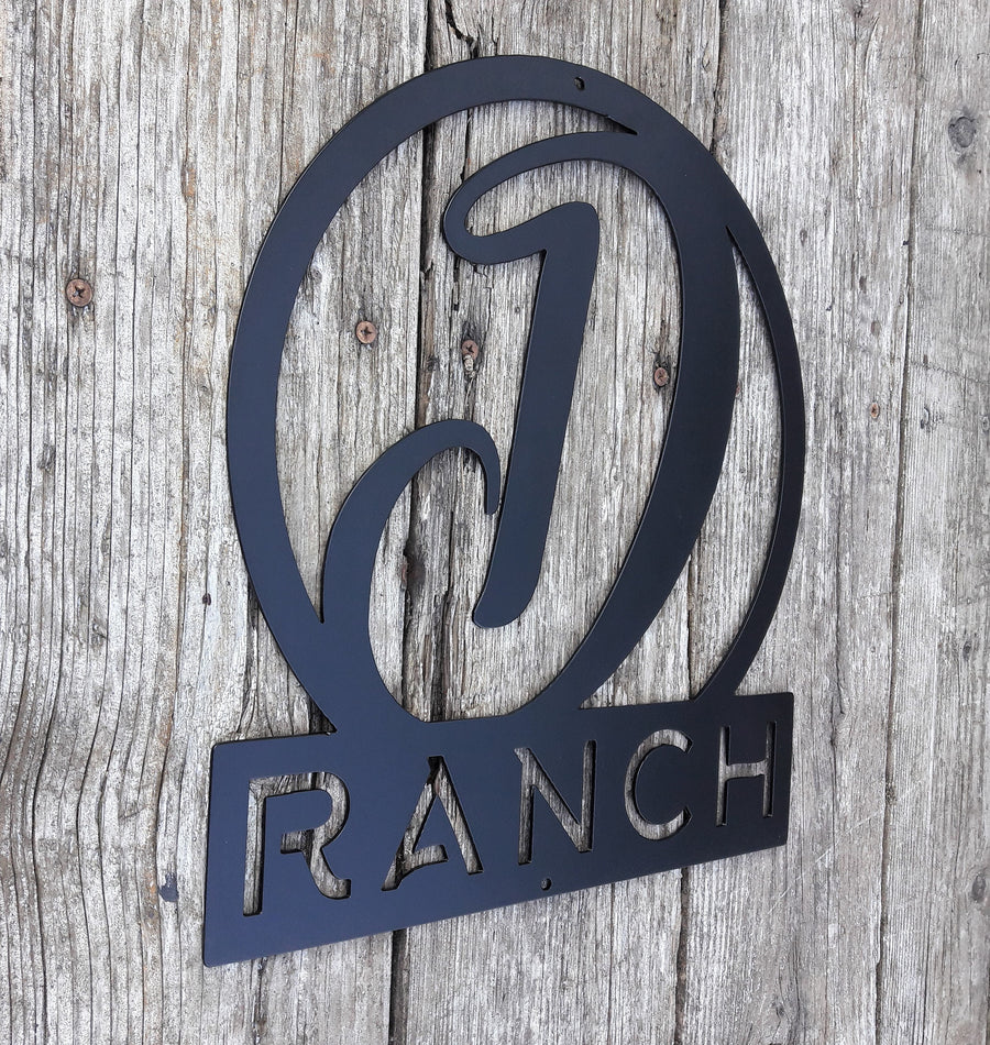 Monogram Ranch or Farm Sign -Custom Metal Sign – Maker Table