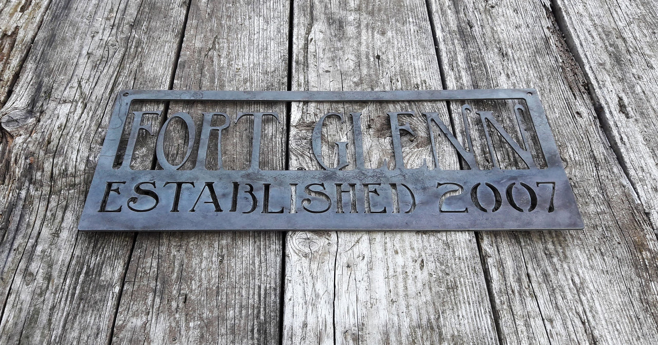 Rustic Home Sign w Established Year - Personalized