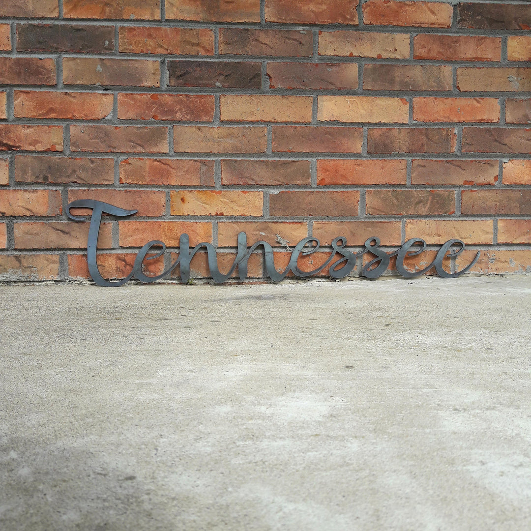 Tennessee Sign Metal - Cursive Word Wall Decor