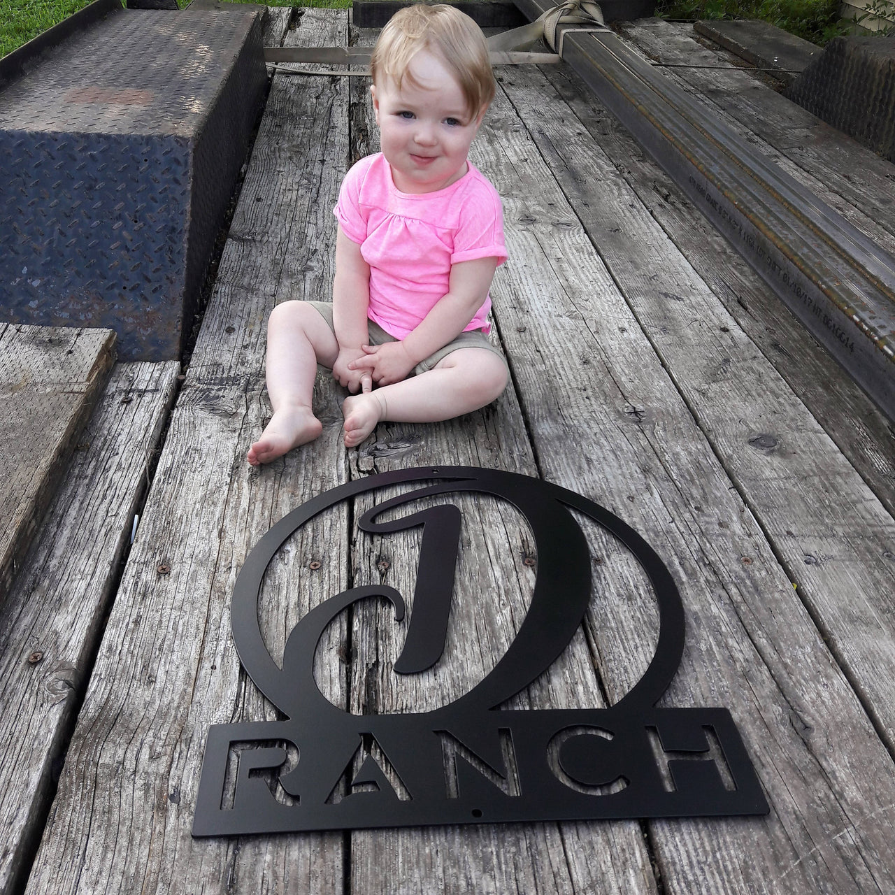 Monogram Ranch or Farm Sign -Custom Metal Sign – Maker Table