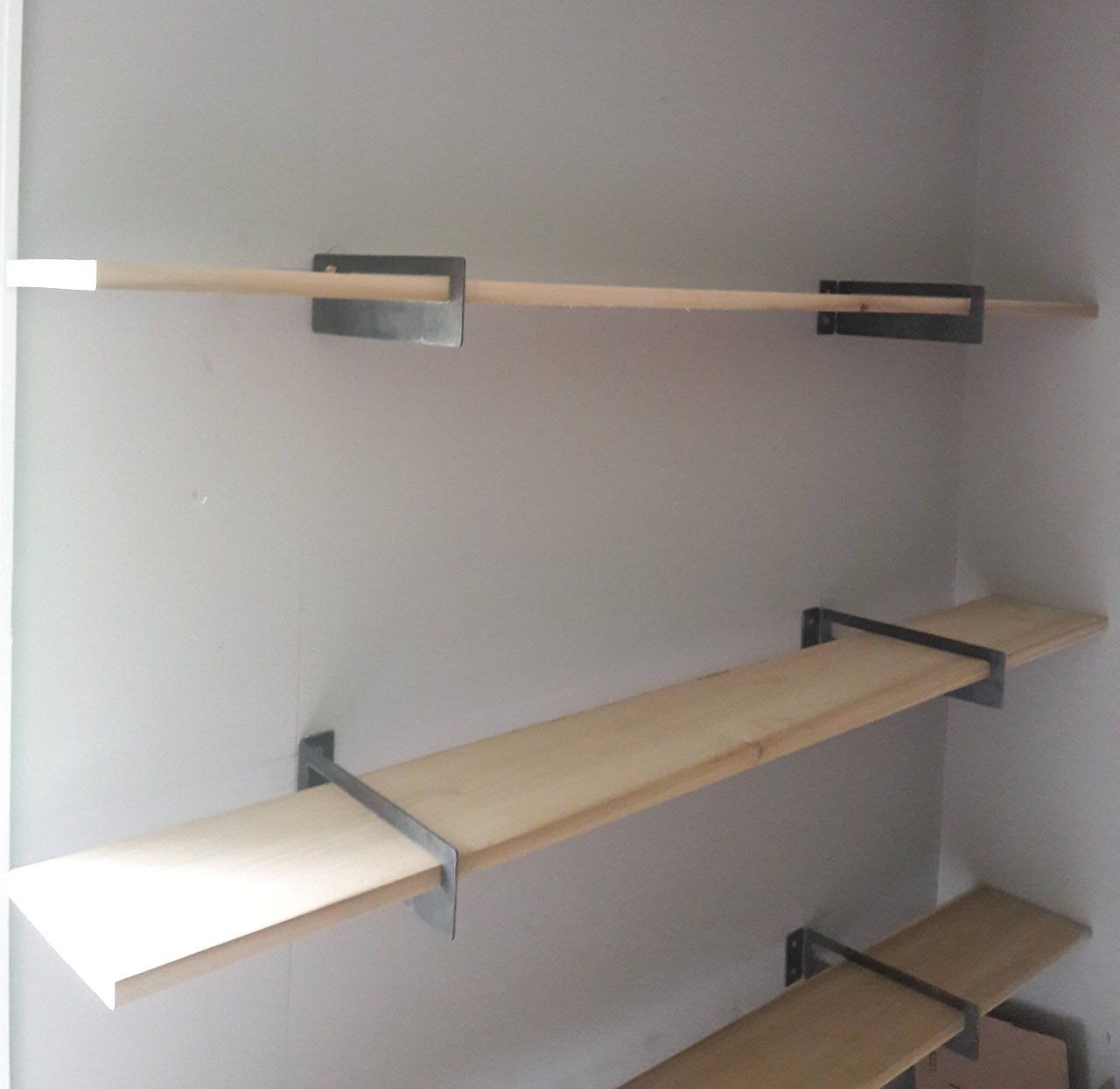 Standard Metal Shelf Brackets (2) - Modern, Contemporary