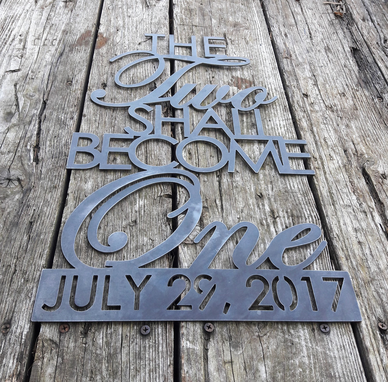 The Two Shall Become One - Wedding Gift, Anniversary Date