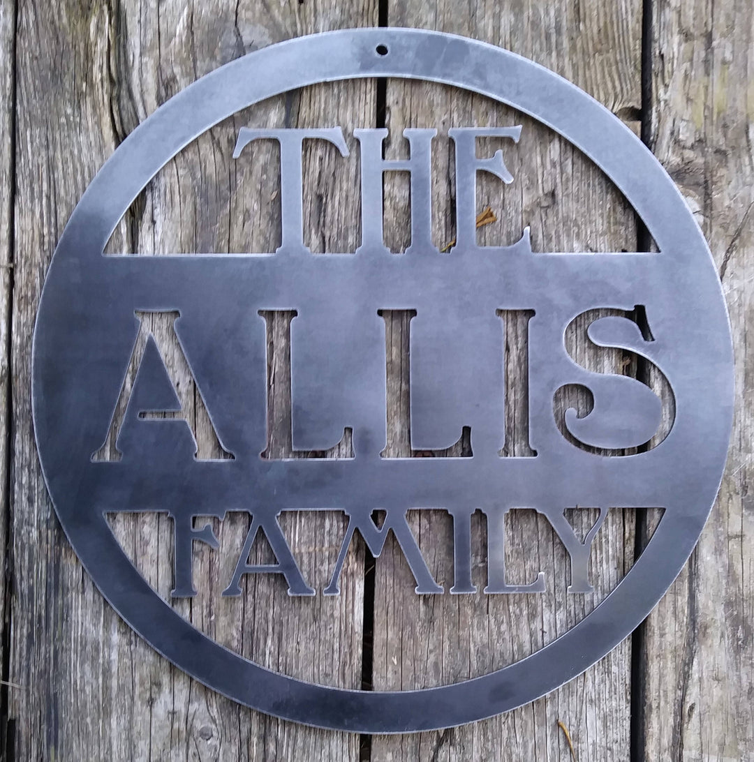 Personalized Metal Family Sign - Wedding Gift