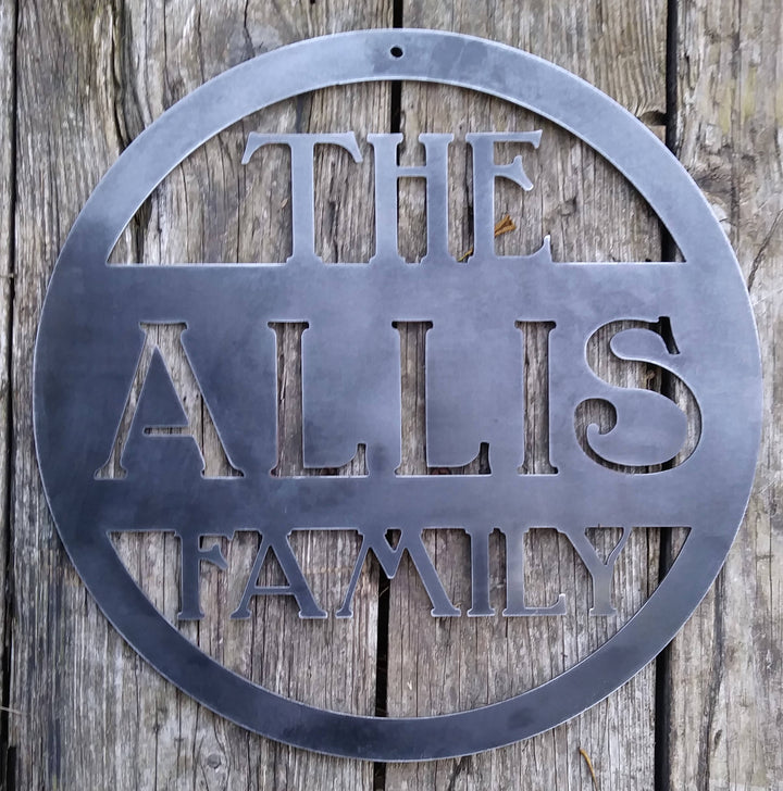 Personalized Metal Family Sign - Wedding Gift