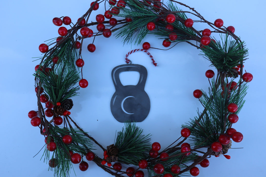 Kettle Bell Christmas Ornament - Holiday Stocking Stuffer Gift - Tree Home Decor
