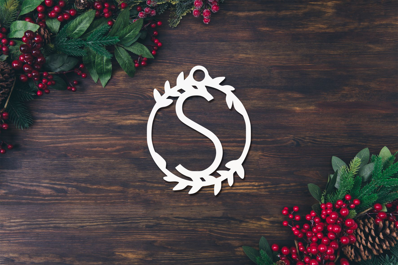Personalized Monogram Christmas Ornament - Custom Holiday Decoration