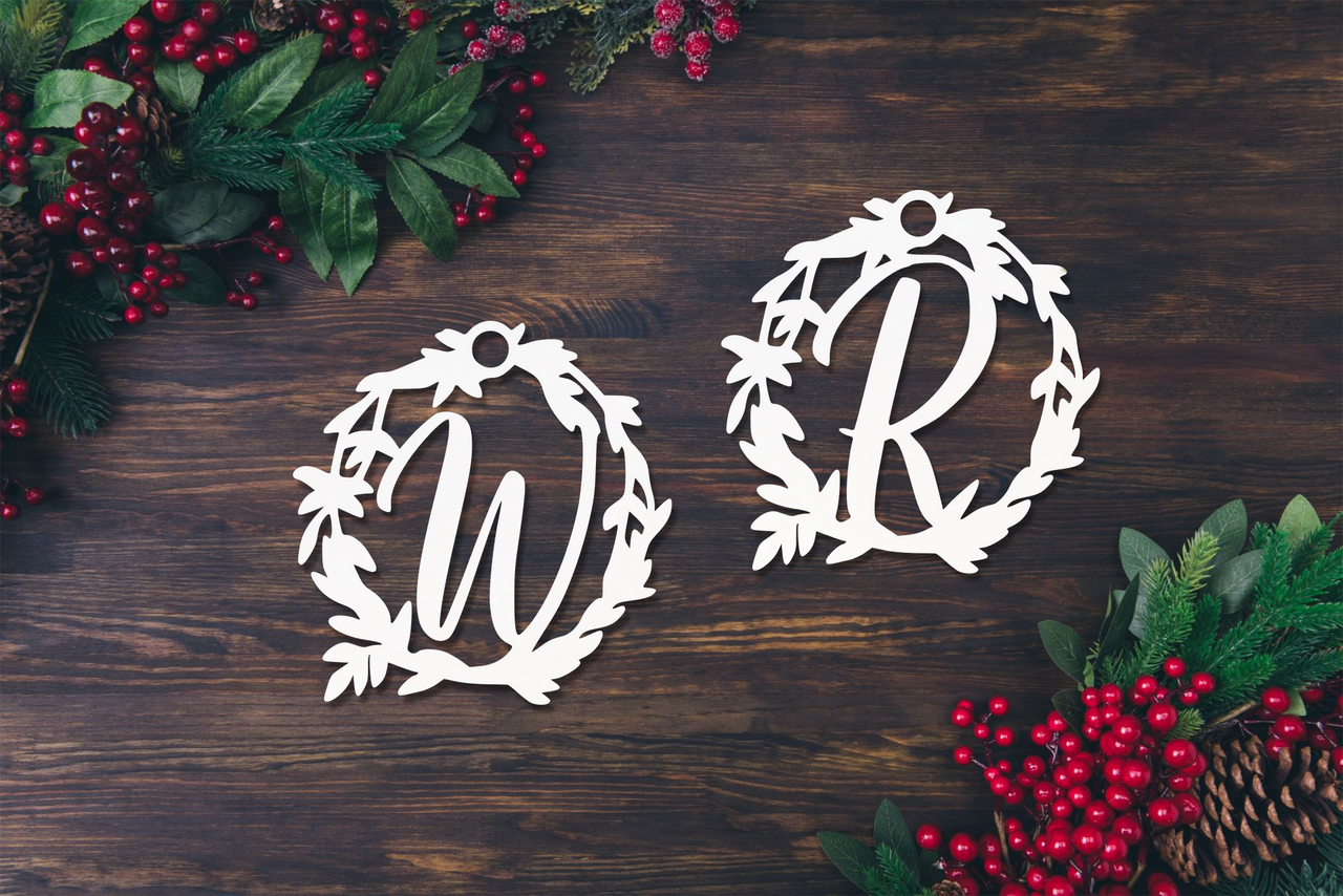 Personalized Monogram Christmas Ornament - Custom Holiday Decoration