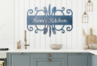Thumbnail for Mom's Kitchen Metal Sign - Custom Metal Kitchen Wall Art - Personalized Rustic Farmhouse Decor